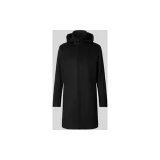 Regular Fit Mantel aus reiner Viskose Modell 'Aleric', Black, 54