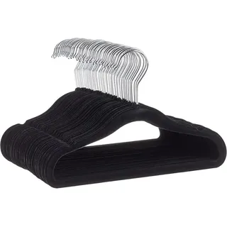 ANQI Kleiderbügel aus Kinder-Velours, rutschfest, für Babys und Kleinkinder, 11,6 Zoll (für Babyskleidung), 50 Stück, schwarz, Jahreswechsel-Angebot, Top-Geschenkideen