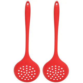 2 Stücke Schaumlöffel, Abseihlöffel Küchen Schlitzlöffel, Küchenlöffel Zum Umrühren Und Abseihen Für Kochgeschirr, Silikon-Schlitzlöffel Siebkelle Schöpflöffel Schaumkelle