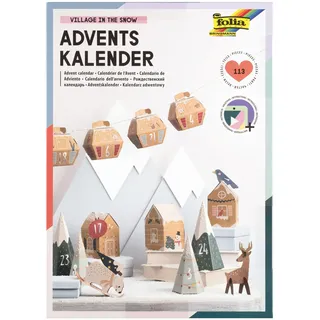 Folia Adventskalender Bastelset Village in the Snow 113 Teile