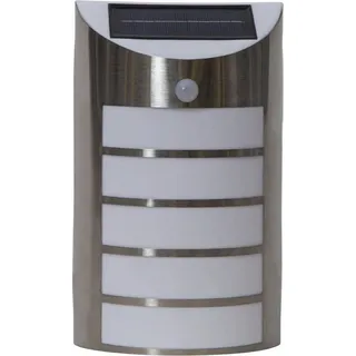 EGLO Solarleuchte Edelstahl, Kunststoff L:16cm H:26,5cm mit Sensor silber