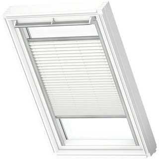 Velux Dachfensterplissee FHL C02 1016S  (Farbe: Weiß - 1016S, Farbe Schiene: Aluminium, Manuell)