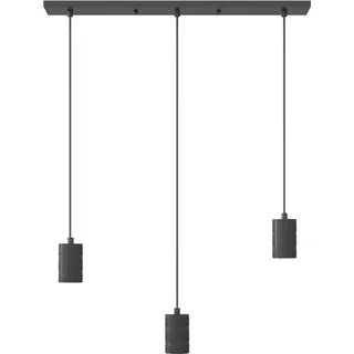 Calex Retro 3-flg. 40 cm rund Metall schwarz