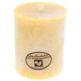 Kerzenfarm Hahn Bienenwachs Stumpenkerze 65x75 mm gelb