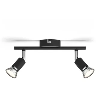 Philips Limbali 2-flg. 50W 12 cm schwarz