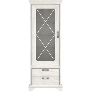 Forte Vitrine Kashmir 78 x 48,2 x 210,3 cm Weiß