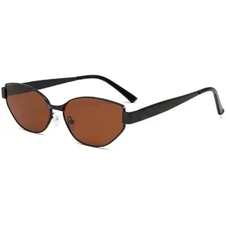 EJDHA Vintage Damensonnenbrille mit goldenem Metallrahmen, Cat-Eye-Sonnenbrille, dekorative Outdoor-Sonnenbrille, UV-Schutz - Einheitsgröße