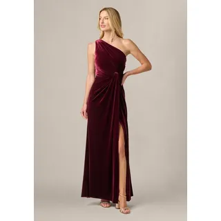 Adrianna Papell Abendkleid One Shoulder Velvet Dress Luxuriöses Ein-Schulter-Kleid aus Samt rot 42