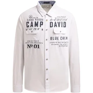 CAMP DAVID Hemd marine / weiß L