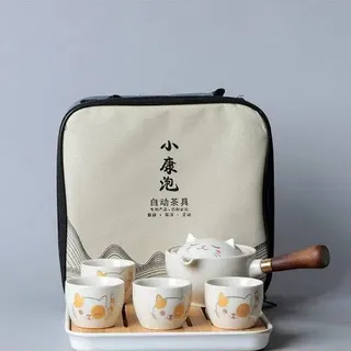 Keramik Tee Set chinesischer Kungfu Tee 360-Rotation Teekanne