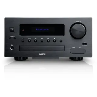 Teufel KOMBO 43 CD-Receiver - Kompakter HiFi-Stereo-Receiver | 2 x 25 Watt, Bluetooth mit aptX®, UKW & Digitalradio - Schwarz