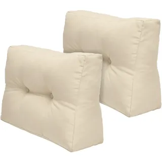 Beautissu Palettenkissen 60 x 40 x 20 cm natur 2-tlg.