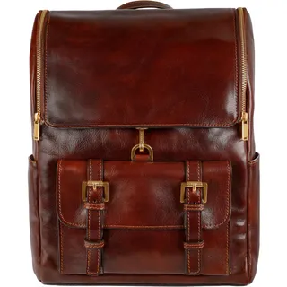 Time Resistance Leder Rucksack Damen und Herren Handgemachter Laptop Lederrucksack für den Täglichen Gebrauch im Vintage Design Rucksack Laptopgröße
