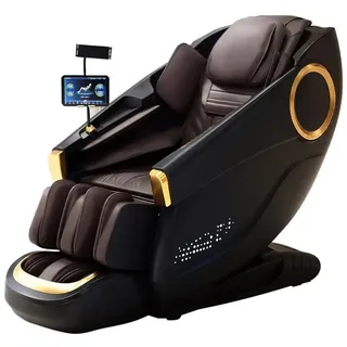 Massagesessel,Massagestuhl Zero Gravity für Ganzkörper, mit Heizung, SL Track,Thai Stretch Massagestuhl, Bluetooth 3D Surround Musik,Schwarz【GH-L001】