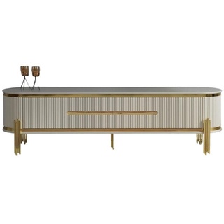 JVmoebel Lowboard TV Ständer RTV Lowboard Weiß Tisch Holz Wohnzimmer Sideboard (1 St., 1x nur Lowboard), Made in Europa weiß