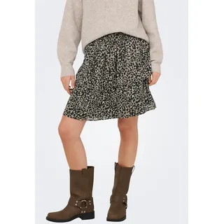 Only Midirock Damen Bedruckt Schwarz 34