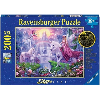 Ravensburger Kinderpuzzle - 12903 Magische Einhornnacht - Einhorn-Puzzle Für Kinder Ab 8 Jahren  Mit 200 Teilen Im Xxl-Format  Leuchtet Im Dunkeln