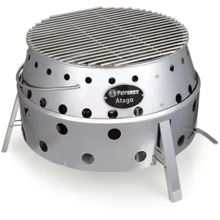 Petromax Atago | Grill, Herd & Feuerschale in einem | raucharm | Edelstahl | kippsicher | platzsparend | robust | f?r Dutch Oven | Hitzeschutz |Camping | kontinuierliche Sauerstoffzufuhr durch Bel?ftungs?ffnungen