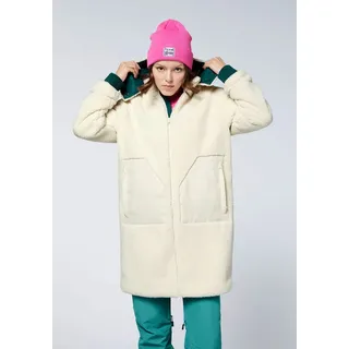Chiemsee Fellimitatmantel - mit abnehmbarer Kapuze beige S (36)
