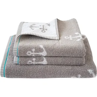 Dyckhoff Maritim, Nautic Handtuchset 3-tlg. grau