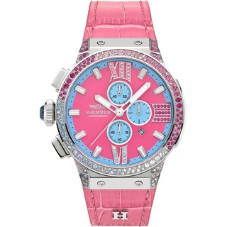 Chronograph HAEMMER GERMANY "RUBY, E-011" Armbanduhren pink Damen Quarzuhren
