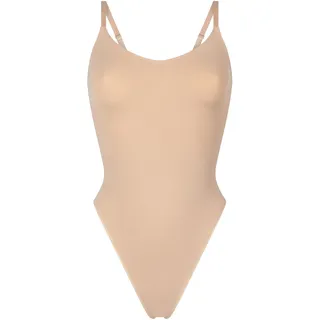Nahtlos betonender Body mit hohem Beinausschnitt - rugby tan - M - M