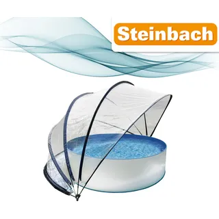 Steinbach Cabrio Dome Ø 440 x 220 cm schwarz - Gartendach & Pooldach für Aufstellpools