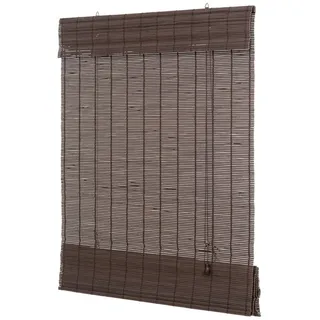 ventanara Raffrollo Bambus Raffrollo Bambusraffrollo Afrika Stil Holzrollo Seitenzugrollo braun 160 cm x 160 cm