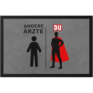 Hey!Print Andere Ärzte Du Fußmatte Superheld Mein Held Dankeschön Geschenkidee Lustig Humor