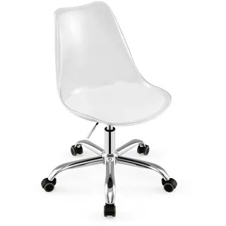 Costway Bürostuhl Kunstleder Weiß