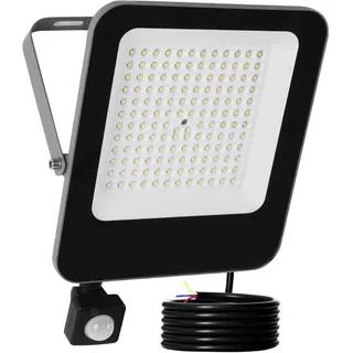JBdusn 100W LED Strahler mit Bewegungsmelder Außen, 10000LM Außenlampe 6500K Kaltweiß Superhell Fluter Scheinwerfer Licht, IP65 Wasserdicht Außenstrahler Flutlicht für Garten, Innenhöfe, Garage