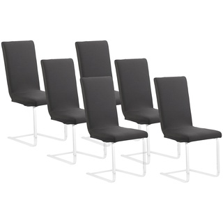 6er-Set Stretch-Stuhlhusse mit Lehne, OEKO-TEX® Standard 100, schwarz