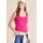 Basic Top mit Rundhals aus Baumwolle Beetroot pink XL XL