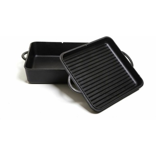 Kastenform mit Deckel CAMP CHEF DO13S Gusseisen Bräter Schmortopf dutch oven