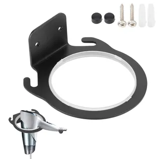 HERCHR Föhnhalter Wand Föhnhalter Wand Schwarz Fönhalter, Haartrocknerhalter Kleben Organizer Haartrocknerhalter, Space Aluminium Haartrockner Ständer Hair Tool Organizer Badezimmerzubehör