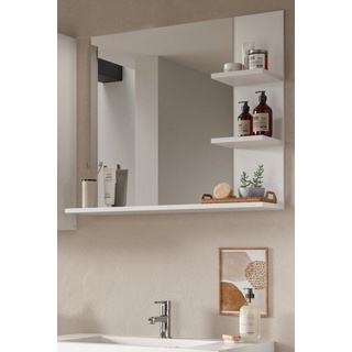 xonox.home Wandspiegel Laredo (Badspiegel in weiß mit Regal, 80 x 70 cm)