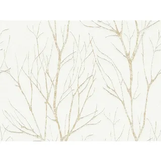 A.S. Création Vliestapete Blooming Zweige Creme Metallic FSC®