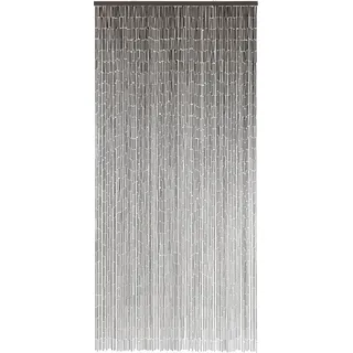 CONACORD Türvorhang Decona Taupe Dekovorhang, Hakenaufhängung, halbtransparent, 90 x 200 cm, Bambus - blickdicht dank hoher Stranganzahl