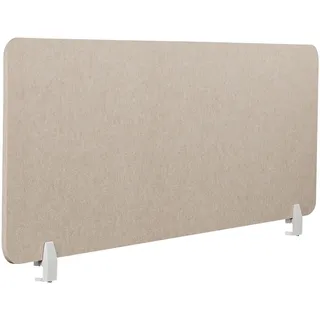 Beliani SPLIT Schreibtischtrennwand 160 x 50 x 1 cm Beige