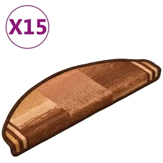 vidaXL Treppenmatte 65 x 21 cm Braun