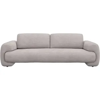 3-Sitzer FLEXLUX "Molino Designsofa, Polstersofa, Einzelsofa, Couch", beige (champagne), B:247cm H:83cm T:108cm, 100% Polyester, Sofas, Kaltschaum & Stahl-Wellen für erstklassigen Sitzkomfort, Füsse Schwarz