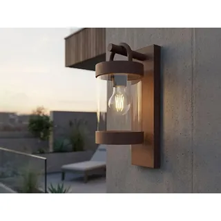 meineWunschleuchte Außenwandleuchte Aluminium 33,0 cm 1er Set braun