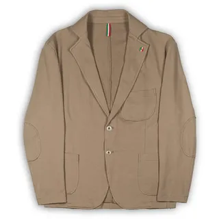 ADM Revolution Sweatsakko ADM Revolution beige, 2-Knopf, Baumwolle/Elasthan Handgefertigt in Italien