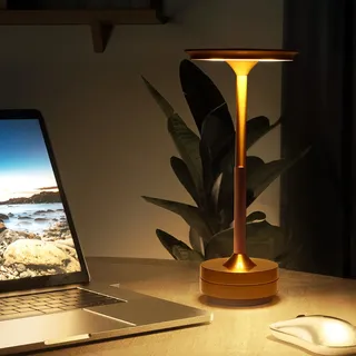 SUNJULY Nachttischlampe Gold