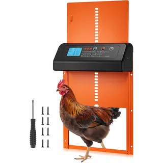 Vevor Automatische Hühnerklappe 350 x 250 x 73 mm orange