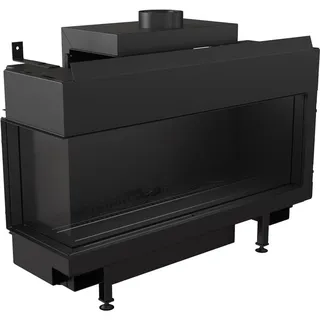 Kratki LEO 100 Gaskamin Stahl Schwarz