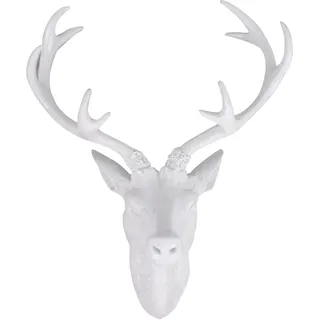 INDA-EXCLUSIV Inda-Exclusiv, Spiegel, XXL Hirschgeweih Hirschkopf Geweih 10-Ender Weiss 48x32x61cm 32 X 61 cm)