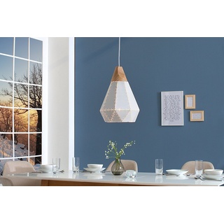 riess-ambiente Hängeleuchte SCANDINAVIA I 28cm weiß / natur, ohne Leuchtmittel, Wohnzimmer · Metall · Massivholz · Esszimmer · Modern Design