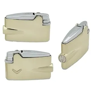 Ronson Varaflame Mini-Gasfeuerzeug mit Feuerstein, Satin-Gold