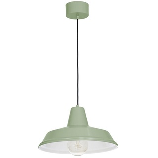 Licht-Erlebnisse Pendelleuchte MILLI, ohne Leuchtmittel, Hängeleuchte Küche Grün E27 Ø 36 cm Metall Industrie Design Hängelampe grün